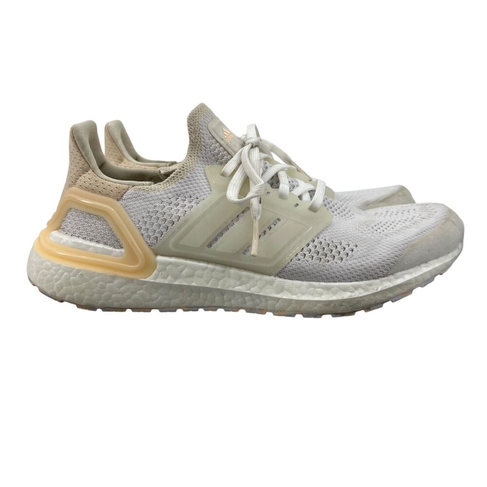 Adidas Womens 8.5 Shoes UltraBoost 19.5 DNA White Beige Mesh Sneaker GZ6469